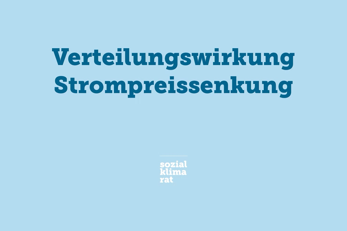 Verteilungswirkung Strompreissenkung